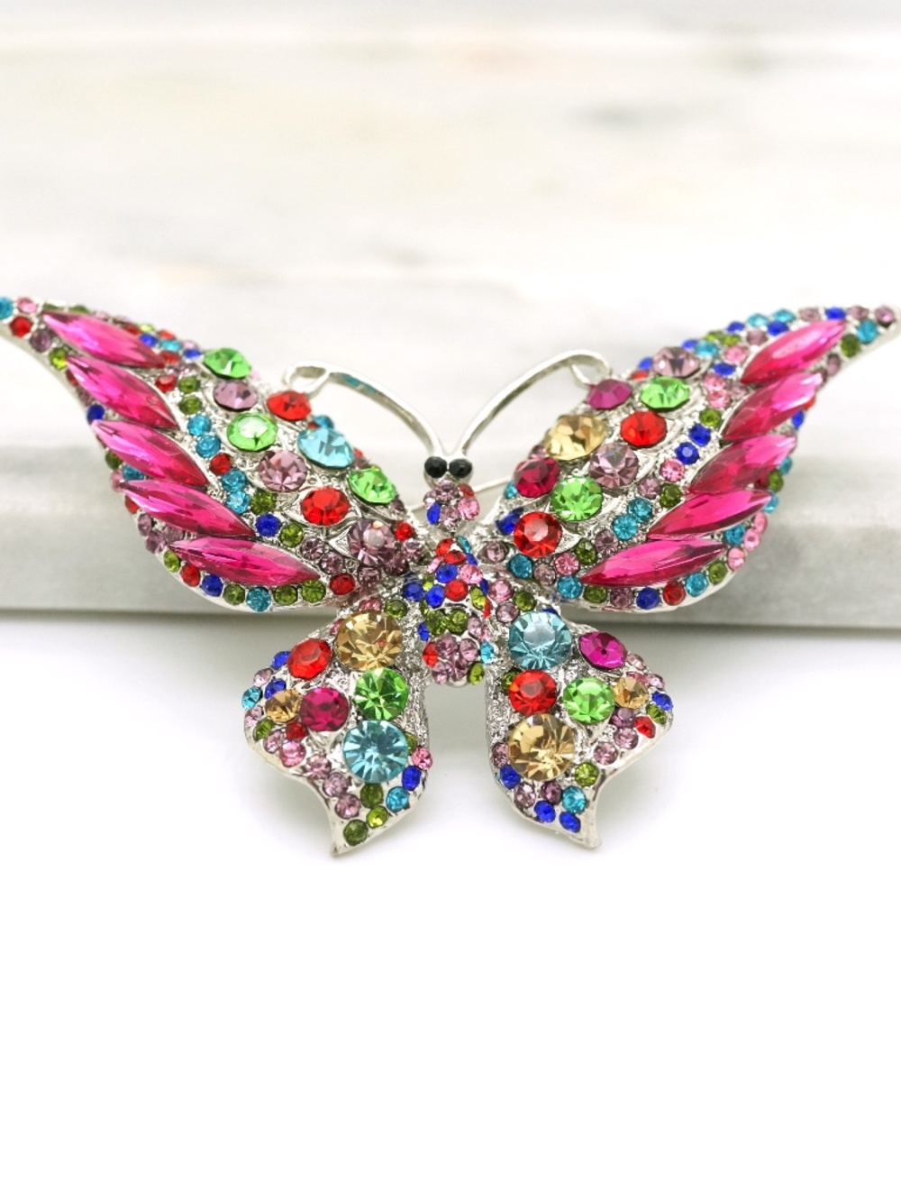 Large Butterfly Austrian Crystal Brooch Pin Beauty